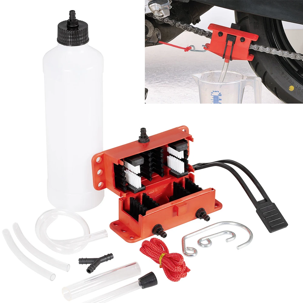 Motorcycle Gear Clearance - Zestaw do czyszczenia łańcucha motocyklowego, szczotka,