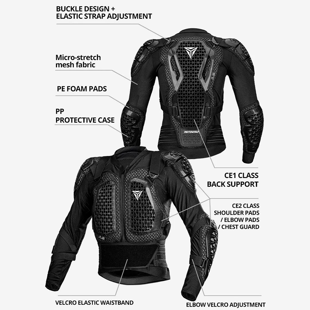 Kurtka motocyklowa męska, ochr – Motorcycle Gear Jacket recenzja i cena
