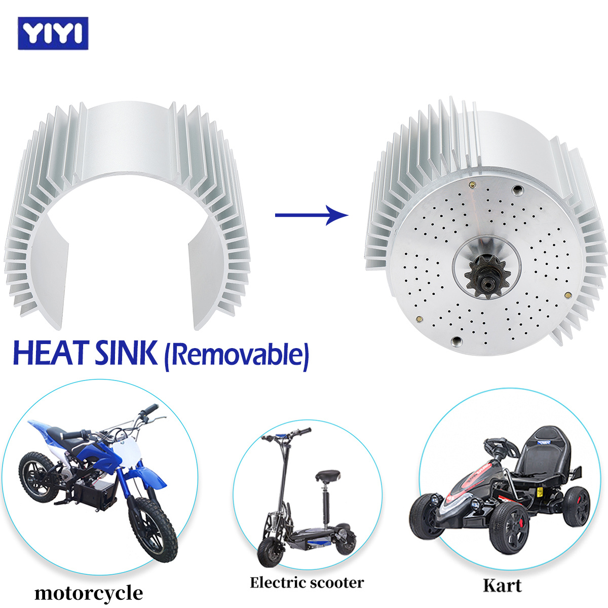 Silnik 72V 3000W z radiatorem, – Motorcycle Gear Hub recenzja i cena
